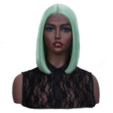 NOBLE Synthetic Lace Front Wig | 11 Inch  Colorful Bob | Biscay Green | L Alia - Noblehair