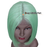 NOBLE Synthetic Lace Front Wig | 11 Inch  Colorful Bob | Biscay Green | L Alia - Noblehair