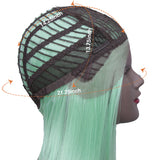 NOBLE Synthetic Lace Front Wig | 11 Inch  Colorful Bob | Biscay Green | L Alia - Noblehair