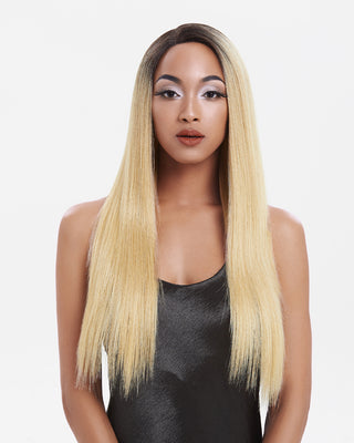 NOBLE Quinn 4*4 Synthetic Lace Wigs丨27 Inch Long Straight Wig like human hair丨Ombre Blonde - Noblehair