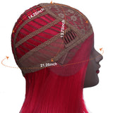 NOBLE Synthetic Lace Front Wig | 11 Inch  Colorful Bob | Flame Scarlet | L Alia - Noblehair