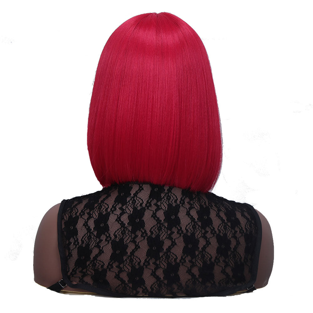 NOBLE Synthetic Lace Front Wig | 11 Inch  Colorful Bob | Flame Scarlet | L Alia - Noblehair