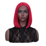 NOBLE Synthetic Lace Front Wig | 11 Inch  Colorful Bob | Flame Scarlet | L Alia - Noblehair