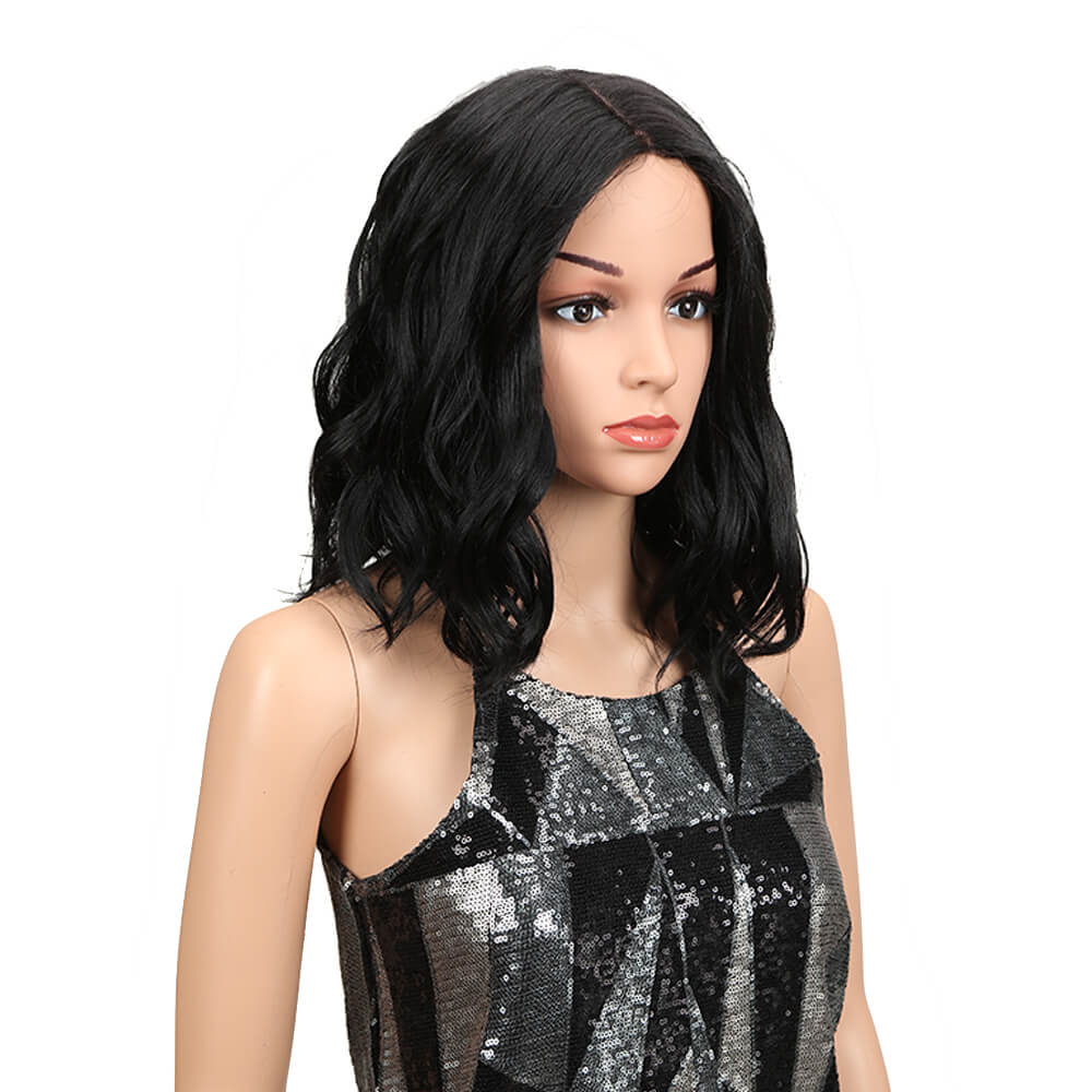 NOBLE Rory Synthetic Lace Wig （Part Lace）12 Inch丨1B - Noblehair