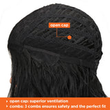 NOBLE Rory Synthetic Lace Wig （Part Lace）12 Inch丨1B - Noblehair