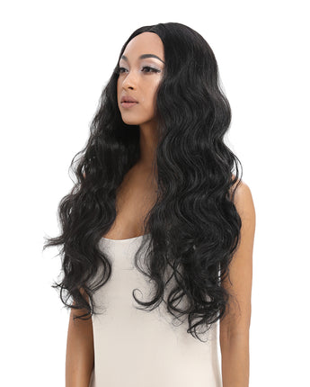NOBLE Synthetic Lace Front Wigs For Women | 29 Inch Long Wave Black Wig | Samira - Noblehair