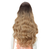 NOBLE Synthetic Lace Front Wigs For Women | 29 Inch Long Wave Ombre Blonde Wig | Samira - Noblehair