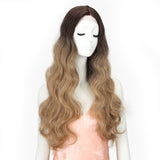 NOBLE Synthetic Lace Front Wigs For Women | 29 Inch Long Wave Ombre Blonde Wig | Samira - Noblehair