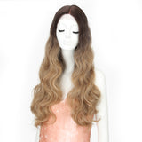 NOBLE Synthetic Lace Front Wigs For Women | 29 Inch Long Wave Ombre Blonde Wig | Samira - Noblehair