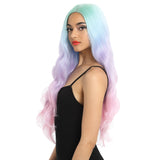NOBLE Synthetic Lace Front Wigs For Women | 29 Inch Long Wave Rainbow Wig | Samira - Noblehair