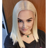 NOBLE Synthetic Lace Front Wig | 13.5 Inch Blunt Cut Bob | Golden Blonde| Shakia - Noblehair