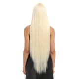 NOBLE Synthetic HD Lace Front Wigs | 38 inch Super Long Straight Lace Wig Preplucked | 613 White Blonde Wig - Noblehair