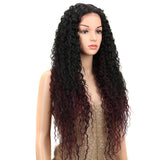 NOBLE Kelly Synthetic Lace Front Wig丨31 Inch Energetic Spring Curly Wig丨Dark Red - Noblehair