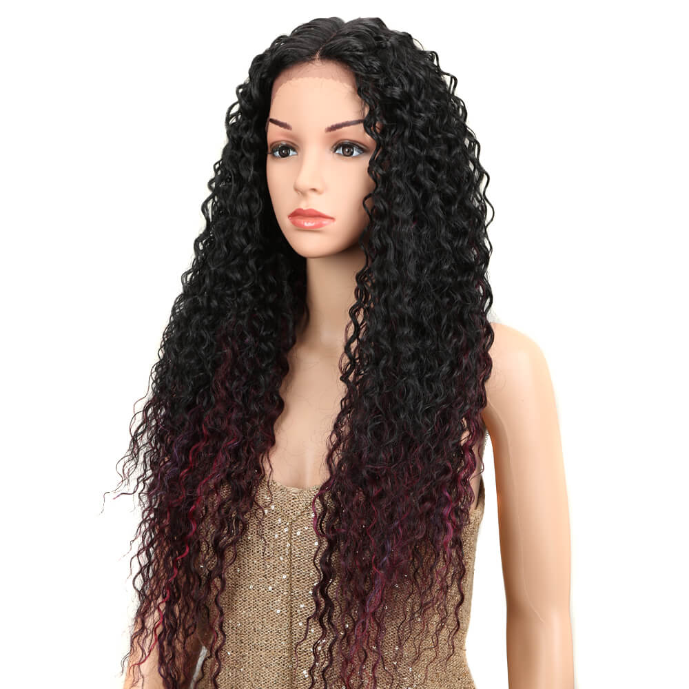 NOBLE Kelly Synthetic Lace Front Wig丨31 Inch Energetic Spring Curly Wig丨Dark Red - Noblehair