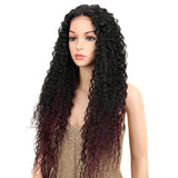 NOBLE Kelly Synthetic Lace Front Wig丨31 Inch Energetic Spring Curly Wig丨Dark Red - Noblehair