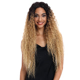 NOBLE Kelly Synthetic Lace Front Wig丨31 Inch Energetic Spring Small Curly Wig丨Ombre Blonde - Noblehair