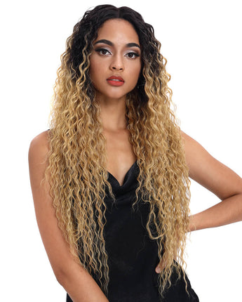 NOBLE Kelly Synthetic Lace Front Wig丨31 Inch Energetic Spring Small Curly Wig丨Ombre blond - Noblehair