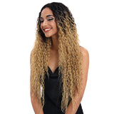 NOBLE Kelly Synthetic Lace Front Wig丨31 Inch Energetic Spring Small Curly Wig丨Ombre blond - Noblehair