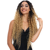 NOBLE Kelly Synthetic Lace Front Wig丨31 Inch Energetic Spring Small Curly Wig丨Ombre blond - Noblehair