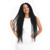 NOBLE Synthetic Lace Front Wig |  38 Inch Long Naturally Curly | Natural Black | Super L-Curl - Noblehair
