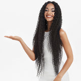 NOBLE Synthetic Lace Front Wig |  38 Inch Long Naturally Curly | Natural Black | Super L-Curl - Noblehair