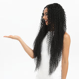 NOBLE Synthetic Lace Front Wig |  38 Inch Long Naturally Curly | Natural Black | Super L-Curl - Noblehair