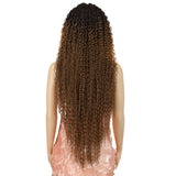 NOBLE Synthetic Lace Front Wig |  38 Inch Long Naturally Curly | Ombre Brown | Super L-Curl - Noblehair