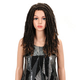 NOBLE Synthetic Afro Wigs For Black Women | 22 Inch Over Shoulder Dreadlocks Brown Wig | Dominic - Noblehair