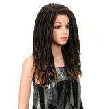 NOBLE Synthetic Afro Wigs For Black Women | 22 Inch Over Shoulder Dreadlocks Brown Wig | Dominic - Noblehair