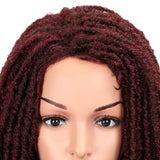 NOBLE Synthetic Afro Wigs For Black Women | 22 Inch Dreadlocks Dark Red Wig | Dominic by Noble - Noblehair