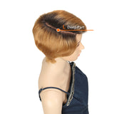 NOBLE Human Hair Lace Wig | 9 Inch Short Straight Bob | Gradient Blonde | R Scarlett - Noblehair