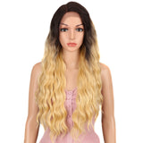 NOBLE Lotte Synthetic 4*4 Lace Frontal Wig | 28 Inch long Wave Wigs|  Honey Blonde - Noblehair
