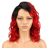 NOBLE Human Hair Lace Wig | 14 Inch Curly Lob | Ombre Color | Christy - Noblehair