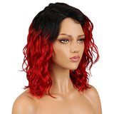 NOBLE Human Hair Lace Wig | 14 Inch Curly Lob | Ombre Color | Christy - Noblehair