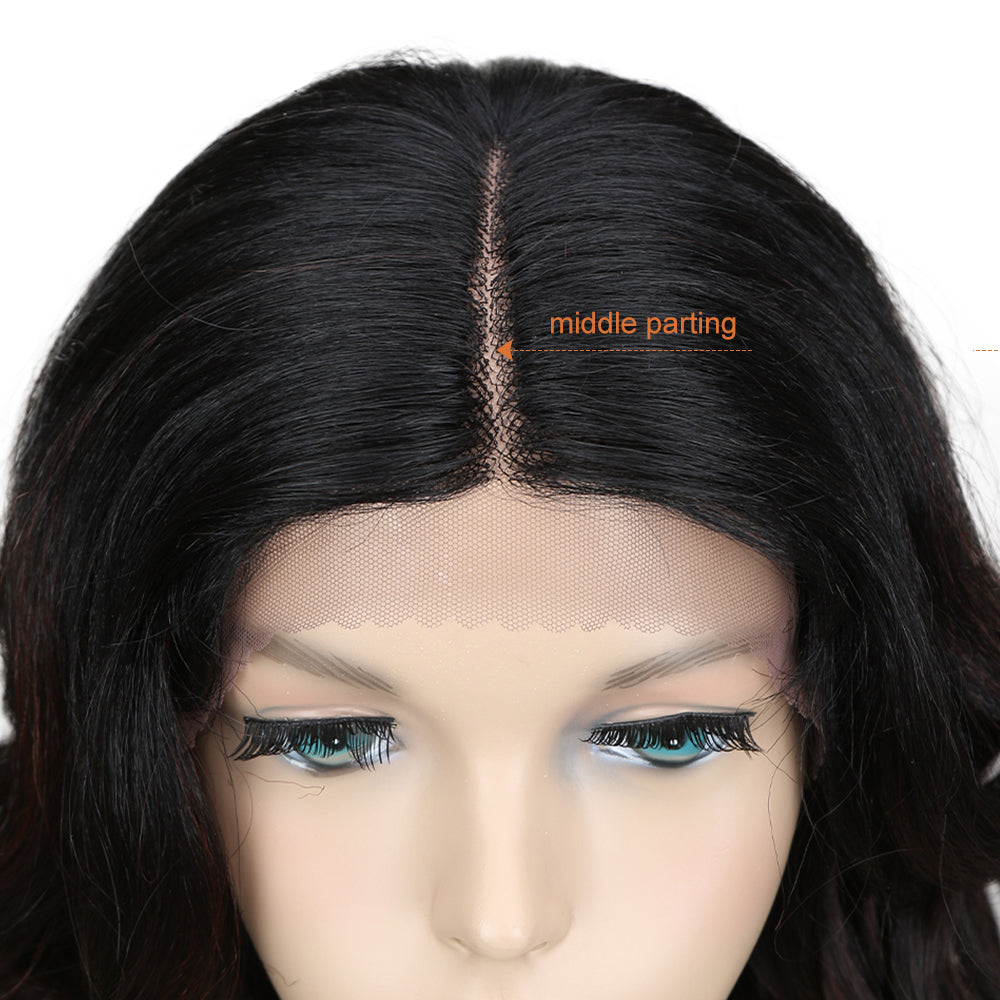 NOBLE Vanessa Synthetic Lace Front Wavy Wig (Middle Part) | 18 Inch |TTSO4-30S-30F-27 - Noblehair