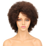NOBLE WH Afro Curl | Human Hair Short Curly Wigs For Black Women I Frosted Colors - Noblehair