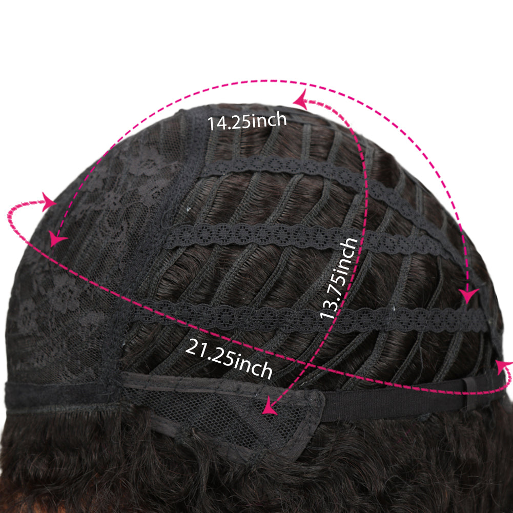 NOBLE WH Afro Curl | Human Hair Short Curly Wigs For Black Women I Single Colors - Noblehair