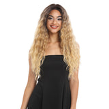 NOBLE 13*4 Synthetic Lace Frontal Wigs | 26.5 Inch Curly Wave Creamy Blonde Wig | Willow - Noblehair