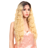 NOBLE 13*4 Synthetic Lace Frontal Wigs | 26.5 Inch Curly Wave Gold Blonde Wig | Willow - Noblehair