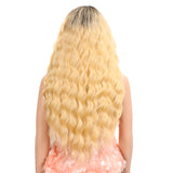 NOBLE 13*4 Synthetic Lace Frontal Wigs | 26.5 Inch Curly Wave Gold Blonde Wig | Willow - Noblehair