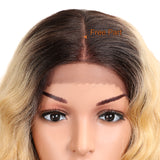 NOBLE 13*4 Synthetic Lace Frontal Wigs | 26.5 Inch Curly Wave Gold Blonde Wig | Willow - Noblehair
