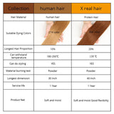 NOBLE X Real Hair Extensions | Protein Hair Bundles Body Wave | Similar with Human Hair 16"-34" - Noblehair