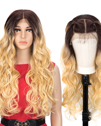 NOBLE Easy 360 Synthetic Lace Front Wig | 28 Inch Body Wave |  Ombre Blonde | Grace - Noblehair