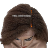 NOBLE MAKER Synthetic Lace Front Afro Dreadlock Wig | 21 inch Instant Weave 6 inch Side Lace Part Brown Wig - Noblehair