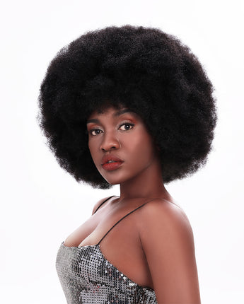 NOBLE Synthetic Afro Kinky Curl Wigs for Women | 11 Inch Short Afro Curly Wig | 3 Colors Available PALMS - Noblehair