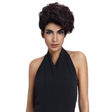 NOBLE Human Hair Wig | 10 Inch Short Curly Pixie | Highlight Color | Amna - Noblehair
