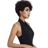 NOBLE Human Hair Wig | 10 Inch Short Curly Pixie | Highlight Color | Amna - Noblehair