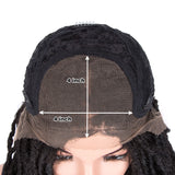 NOBLE GODDESS Synthetic 4*4 Lace Frontal Faux Locs Braids Wig | 24 inch Goddess Locs Wig | Natural Black - Noblehair