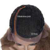 NOBLE MAKER Synthetic Lace Front Afro Dreadlock Wig | 21 inch Instant Weave 6 inch Side Lace Part Brown Wig - Noblehair