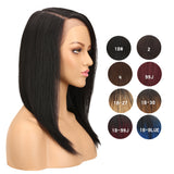 NOBLE Human Hair Lace Front Wig | 19 Inch Lob Straight Hair | Ombre Blue | F Jennifer - Noblehair